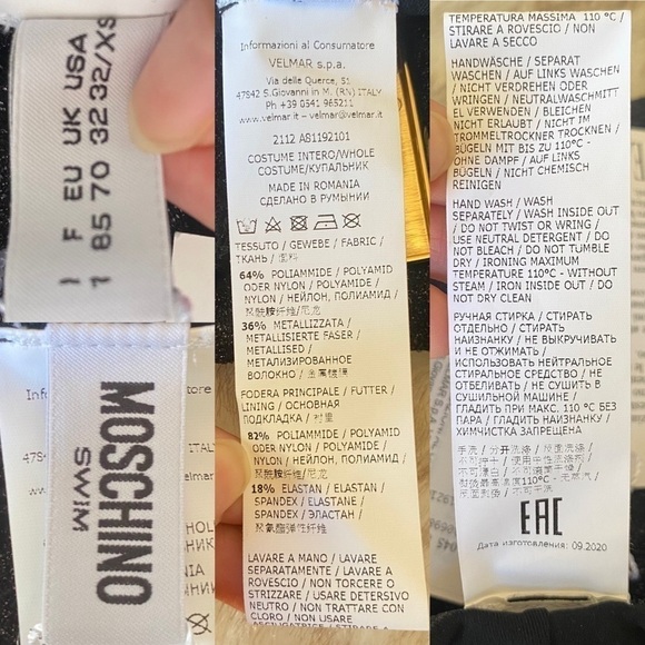 Moschino Glitter Halter Cutout One Piece Swimsuit Black XS NWT - Picture 3 of 8